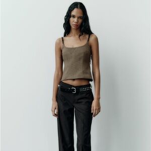 NWT Zara Houdstooth Top